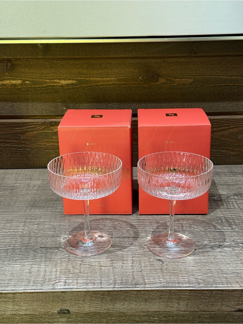Nespresso Orange Gift Box with Espresso Cocktail Glass-Set of 2